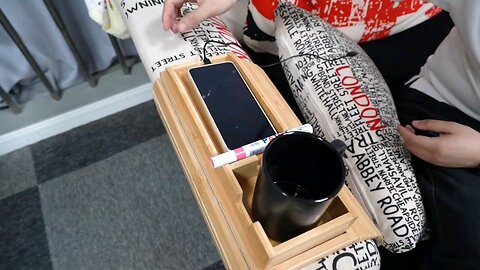 Bamboo Couch Cup Holder