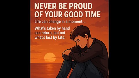 "Never Be Proud of Your Good Time"