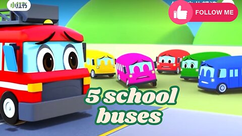 Five School Buses | Fun Counting Rhyme for Kids