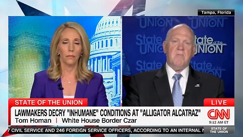 Tom Homan BLASTS Dems Complaining About “Alligator Alcatraz”