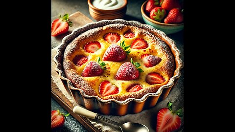 Strawberry Yogurt Clafoutis | A Quick, Delicious Dessert Recipe