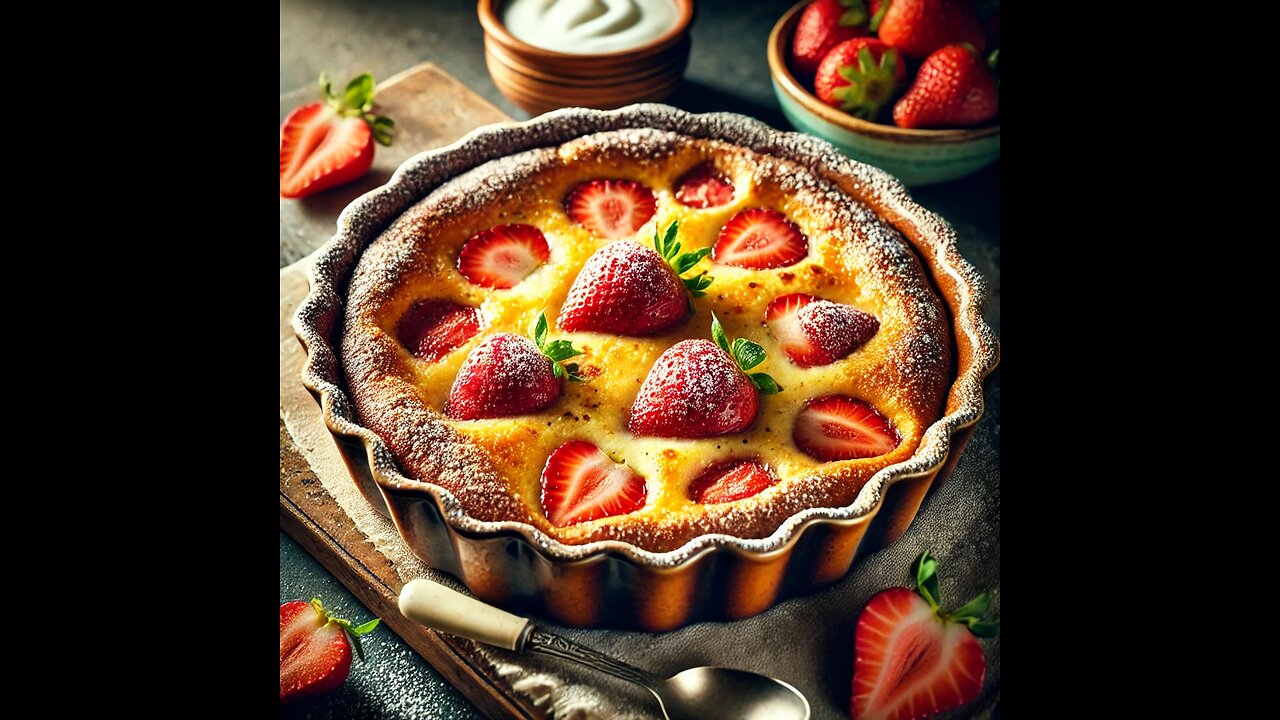 : Strawberry Yogurt Clafoutis – Light, Creamy & Perfect for Spring and Summer! 🍓