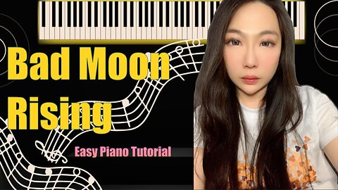Bad Moon Rising PIANO Easy Short Slow Tutorial