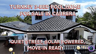 Turnkey 3 Bed Pool Home for Sale in Cabrera Quiet Street, Solar Powered, Move-In Ready