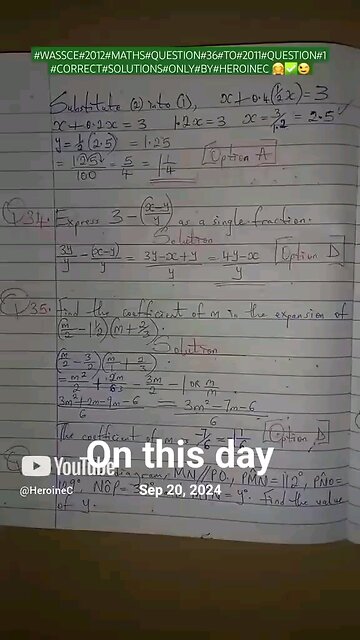 #creators WASSCE question solutions that I posted on this day last year. #fyp#Whattowatch#Viral#2025