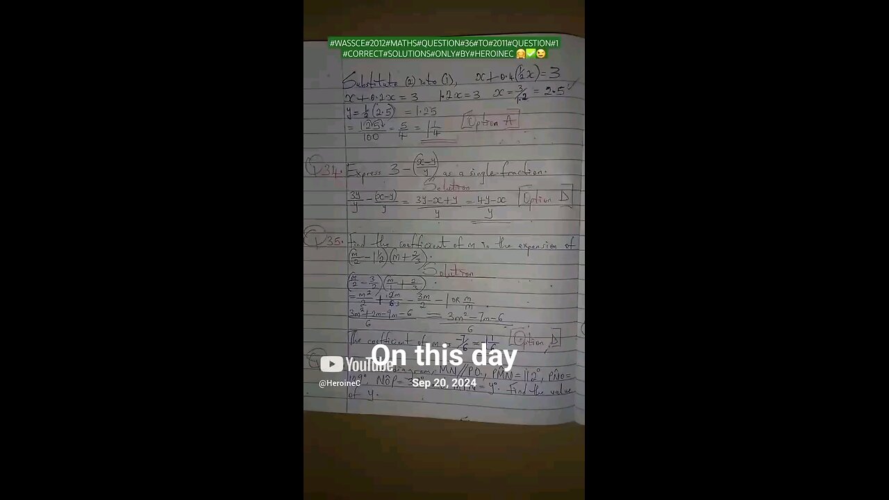 #creators WASSCE question solutions that I posted on this day last year. #fyp#Whattowatch#Viral#2025