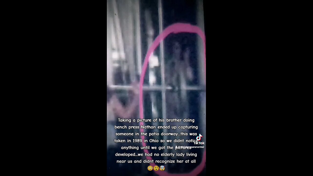 Ghost captured in patio doorway