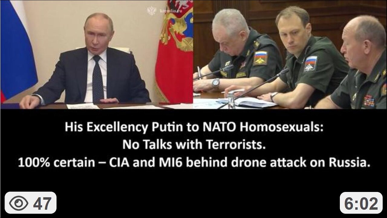 Putin to NATO : No Talks with Terrorists. 100% certain – CIA and MI6 behind drone attack on Russia