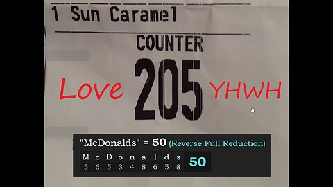 January 18, 2026, Love from YHWH via McDonalds Receipts