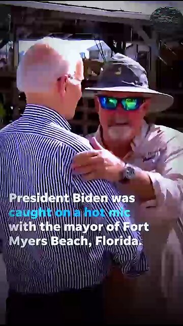 Biden caught on hot mic at Florida news conference _ USA TODAY #Shorts