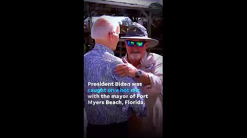 Biden caught on hot mic at Florida news conference _ USA TODAY #Shorts