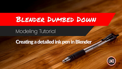 Blender Dumbed Down: Creating a detailed ink pen in Blender #3d #3dmodeling #inkpen