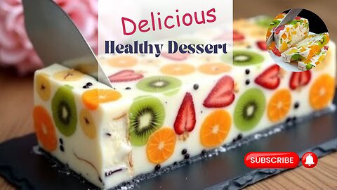 Just milk and fruit! Delicious and healthy dessert without gelatin and baking in 5 minutes
