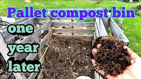 Pallet Compost Bin - one year later