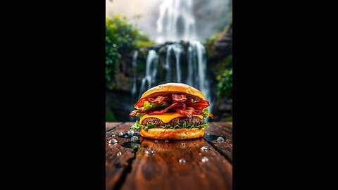 Smashburger by the Waterfall 😍🔥 Everything sliced with our signature handmade blade