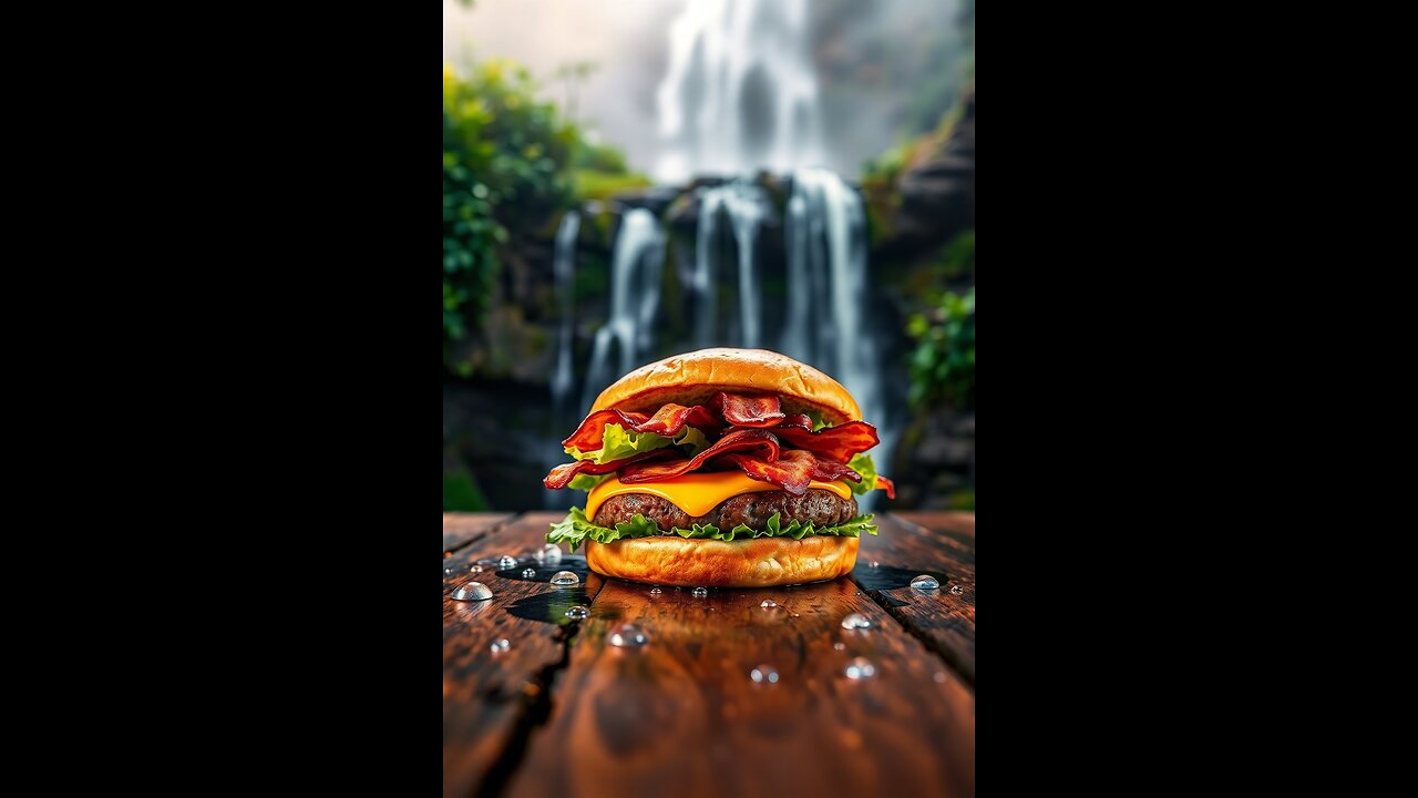 Smashburger by the Waterfall 😍🔥 Everything sliced with our signature handmade blade
