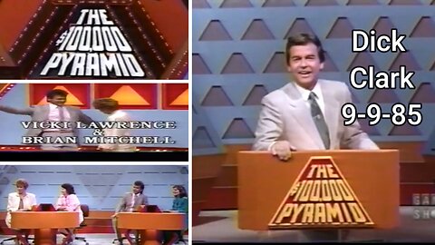 Dick Clark’s $100,000 Pyramid (Sept 9, 1985) Vicki Lawrence vs Brian Mitchell Classic Game Show
