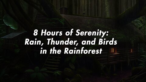 8 Hours of Serenity: Rain, Thunder, and Birds in the Rainforest