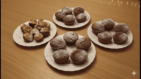 [UNCUT] Golden Vanilla Muffins Process | 1-Minute Baking ASMR | Pure Taste ASMR