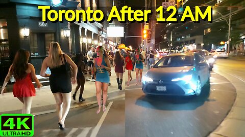 【4K】🔥 Toronto After Midnight Walk Nightlife Canada 🇨🇦