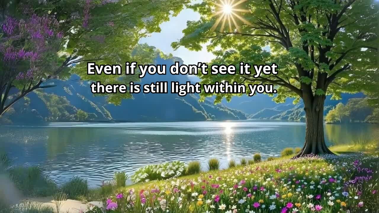 Even if you don’t see it yet, there is still light within you.
