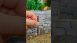 I Tried MINI Bricks for My DIY House Project and Here's What Happened #miniature #shorts #house