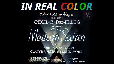 🎭 Madam Satan (1930) — In Real Color — 1080p — Full Movie