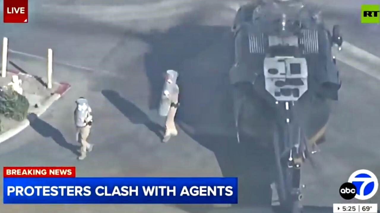 Border Patrol Black Hawk Helicopter on LA street Unloads Dozens of Boxes of Arms & Ammo