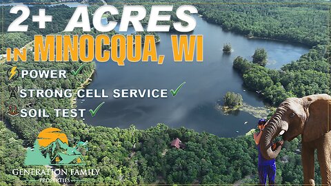 2+ Acres in Minocqua, WI 🌲 Rustic Cabin Site | Power, Strong Cell Service & Soil Test ✅