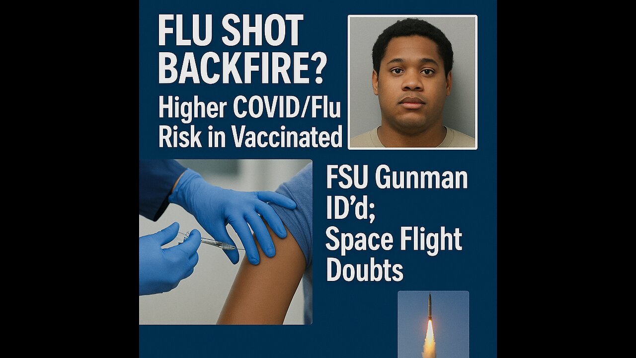 Flu Shot Backfire? Higher COVID/Flu Risk in Vaccinated; FSU Gunman ID’d; Space Flight Doubts