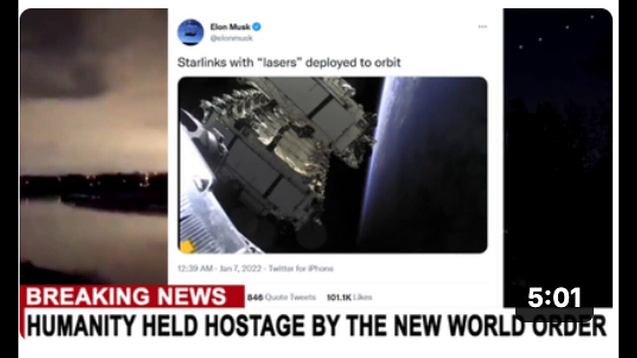 "Musk Reveals Laser Weapons on STARLINK Satellites"