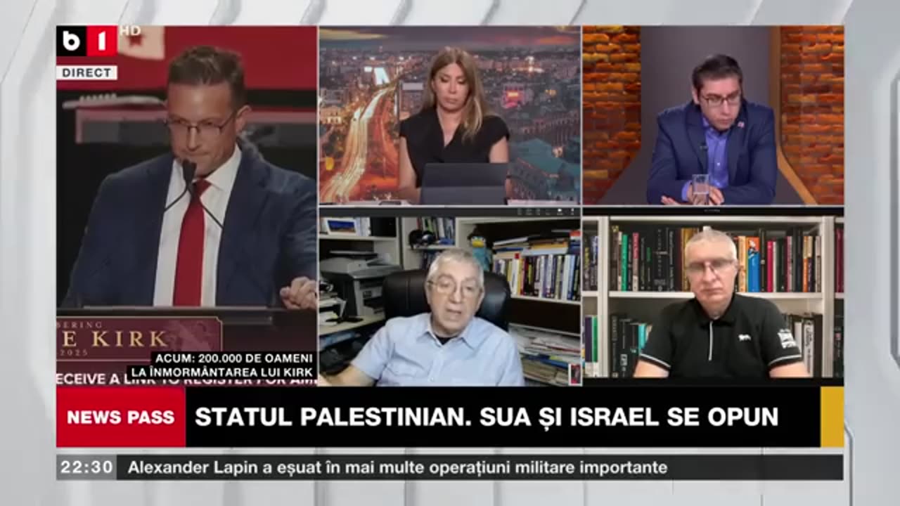 min. 25 (22.9.2025) Jidanii B1Tv tristi pentru că zece țări se pregătesc să recunoască PALESTINA.