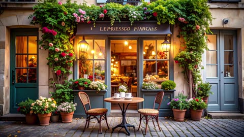 ☕ Smooth Jazz at a Cozy Café in Lyon, France – Relaxing Evening Music for Work & Study 🎶