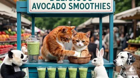 Mama Cat _ Kitten Grill Food at the Beach to Buy Kitten’s Dream Excavator Toy 🚜💖