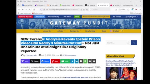 Forensic Analysis Reveals Epstein Prison Video Had Nearly 3 Minutes Cut Out