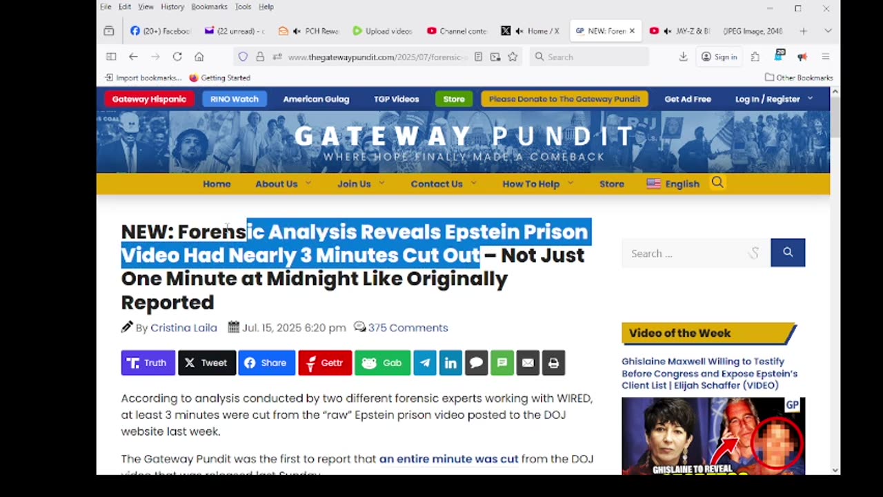 Forensic Analysis Reveals Epstein Prison Video Had Nearly 3 Minutes Cut Out