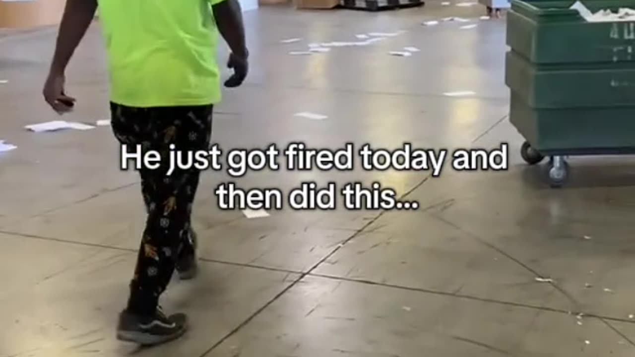he just got fired today and then did this