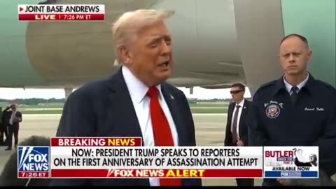 Trump Asked Questions on 1 Year Anniversary of Assassination Attempt in Butler, Pennsylvania