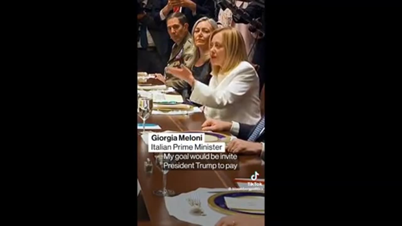 Trump and Giorgia Meloni ..