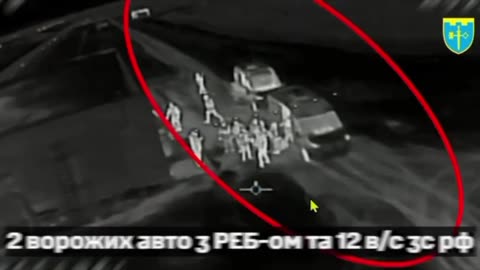 Arrival of an FPV drone in a pile of Russian military.