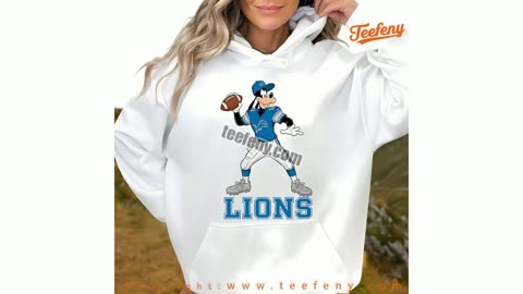 Detroit Lions Goofy Football Quarterback Shirt Men
