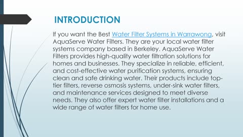 Best Water Filter Systems in Warrawong