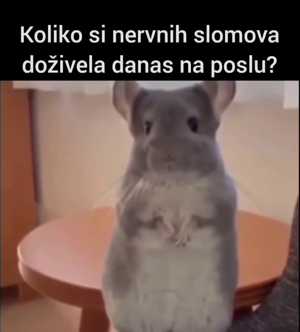 Koliko si nervnih slomova doživjela danas na poslu