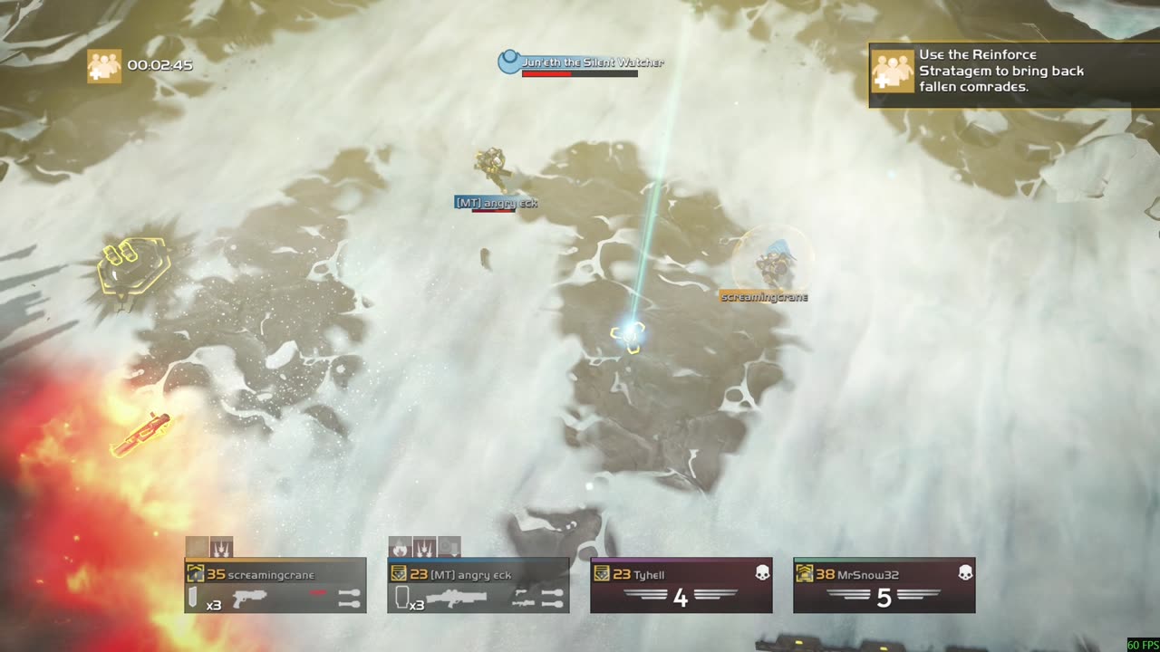Snowy Illuminate Boss Fight (Helldivers)