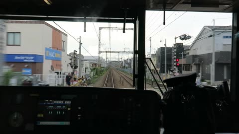 In Cab view of a 3000 Series set on the Odakyu Line