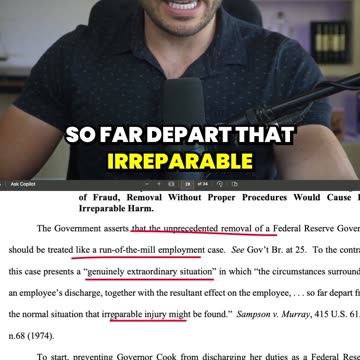 Lisa Cook Cries IRREPARABLE Harm After Firing Amid Fraud Scandal