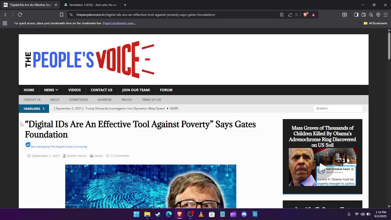 DIGITAL ID'S ARE A TOOL AGAISNT POVERRTY SAY THE GATES FOUNDATION #motb #prophecy #lastdays