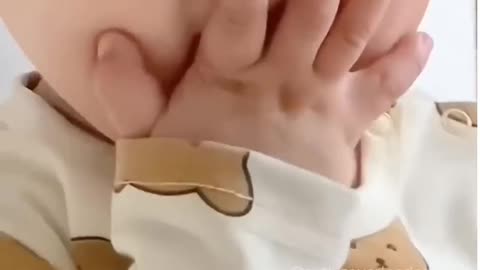 Cute baby laughing