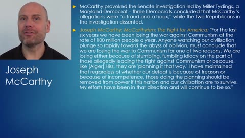 Molyneux on McCarthyism 2- immediate background, JM early life, Molyneux reading of Wheeling Speech