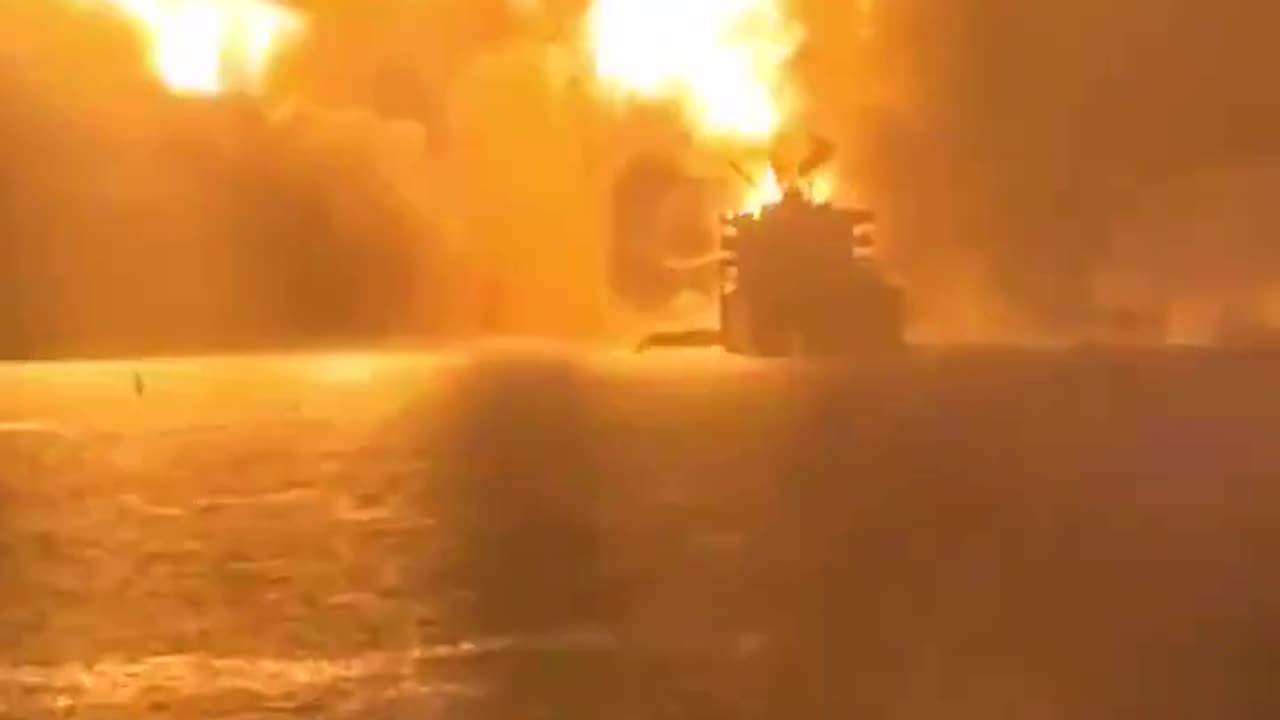 Turkish sailors filming the US strikes on the Houthis in Yemen.
